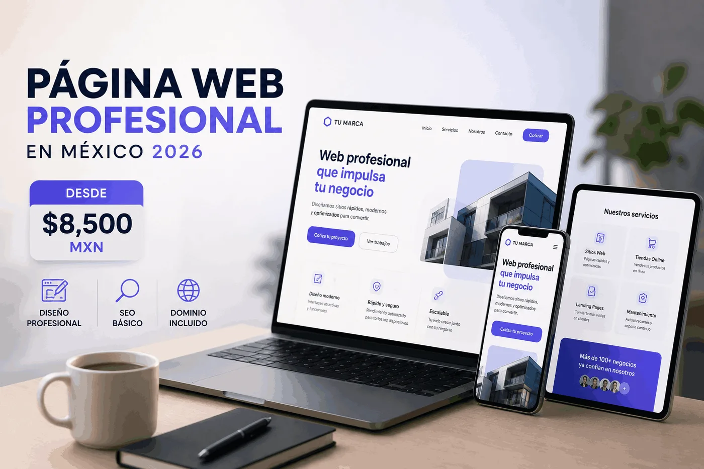 Cuánto cuesta una página web en México 2026 — guía real de precios
